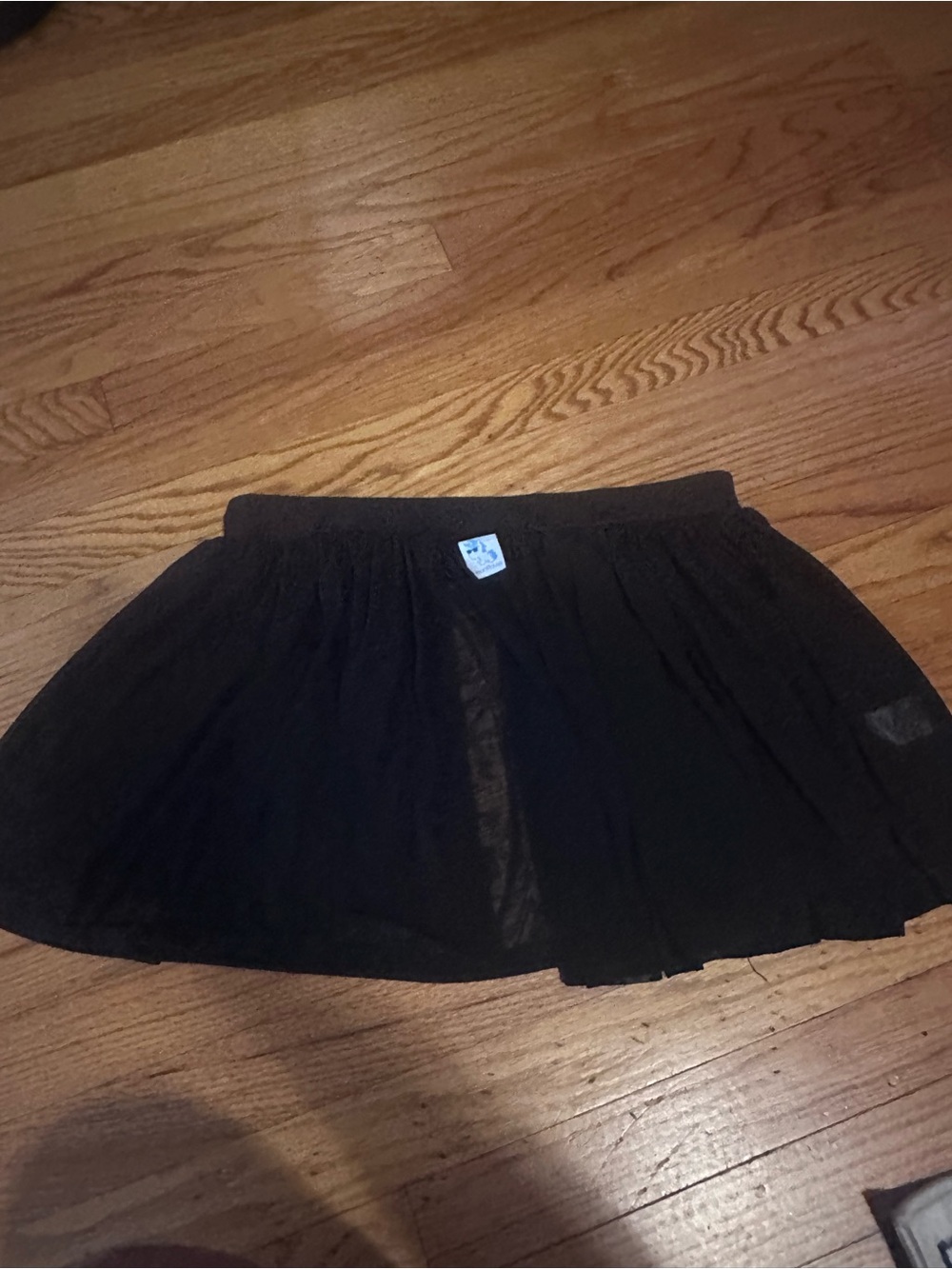 iHeartRaves Black Mini Skirt with Gathered Waist
